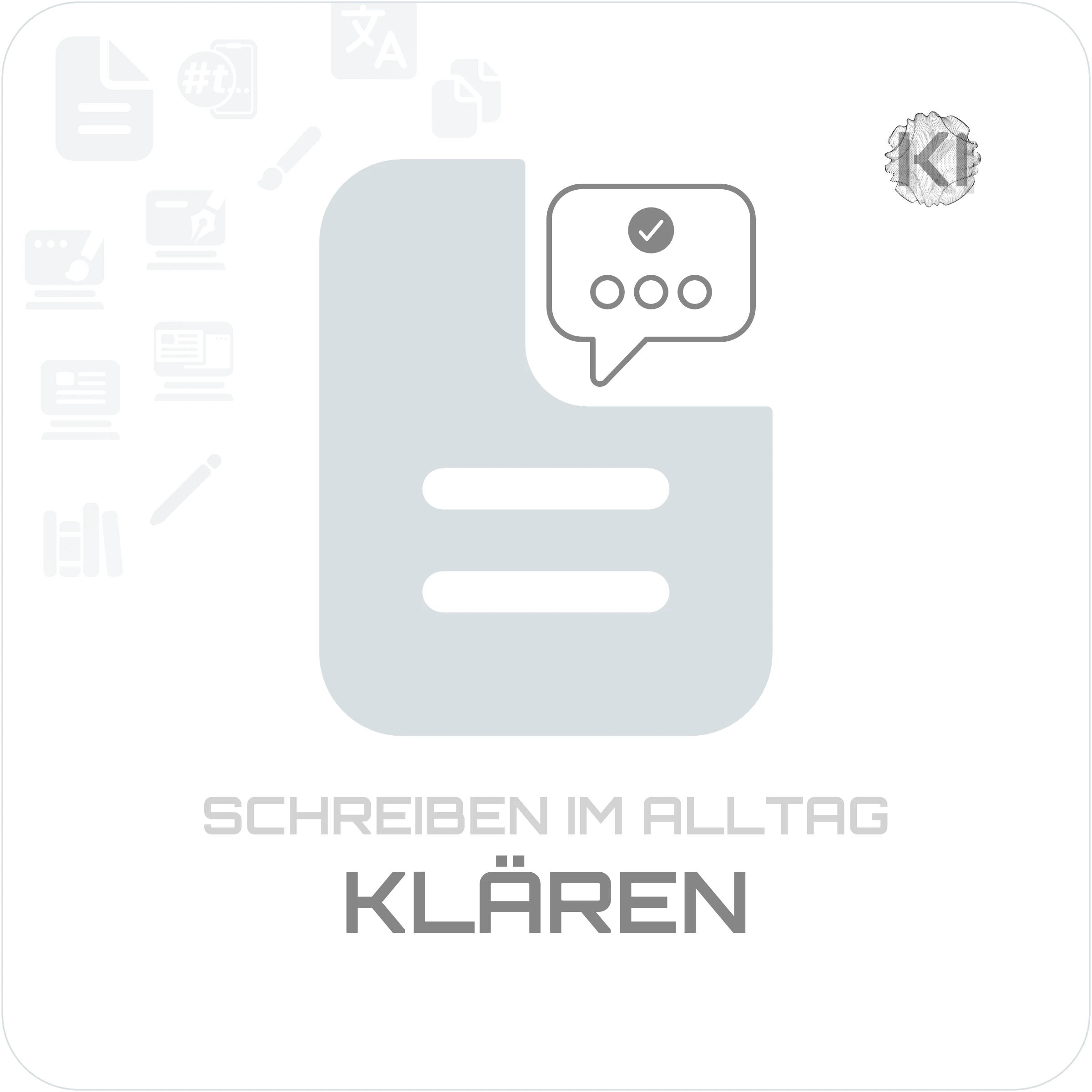 Texte – KLÄREN: Dokument Blatt Symbol mit geknickter Ecke als Symbol für klare Entschuldigungen schreiben in persönlichen und formellen Situationen