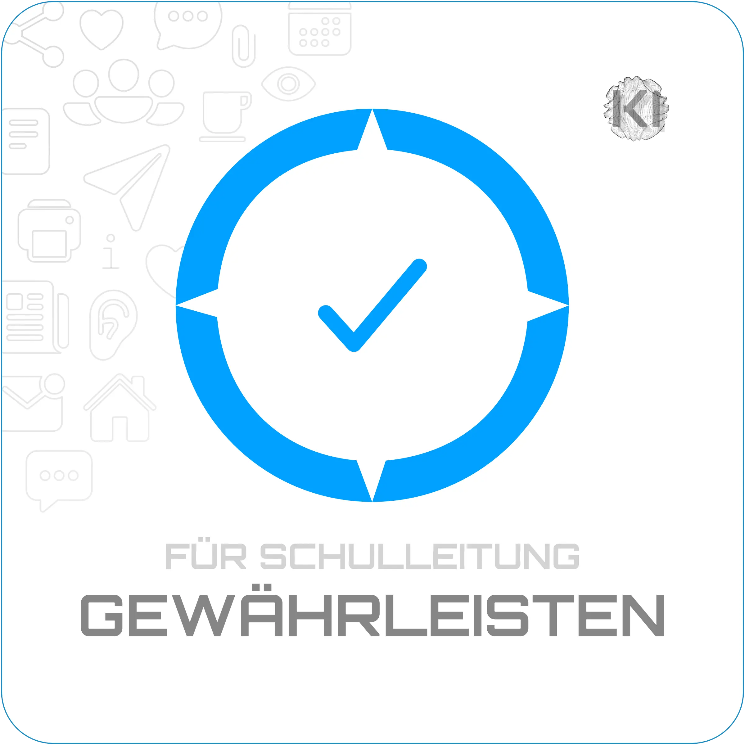 Für Schulleitung – Gewährleisten: Stabiler Ring mit einem Haken als Metapher für gesicherte Qualitätsstandards in Schule.