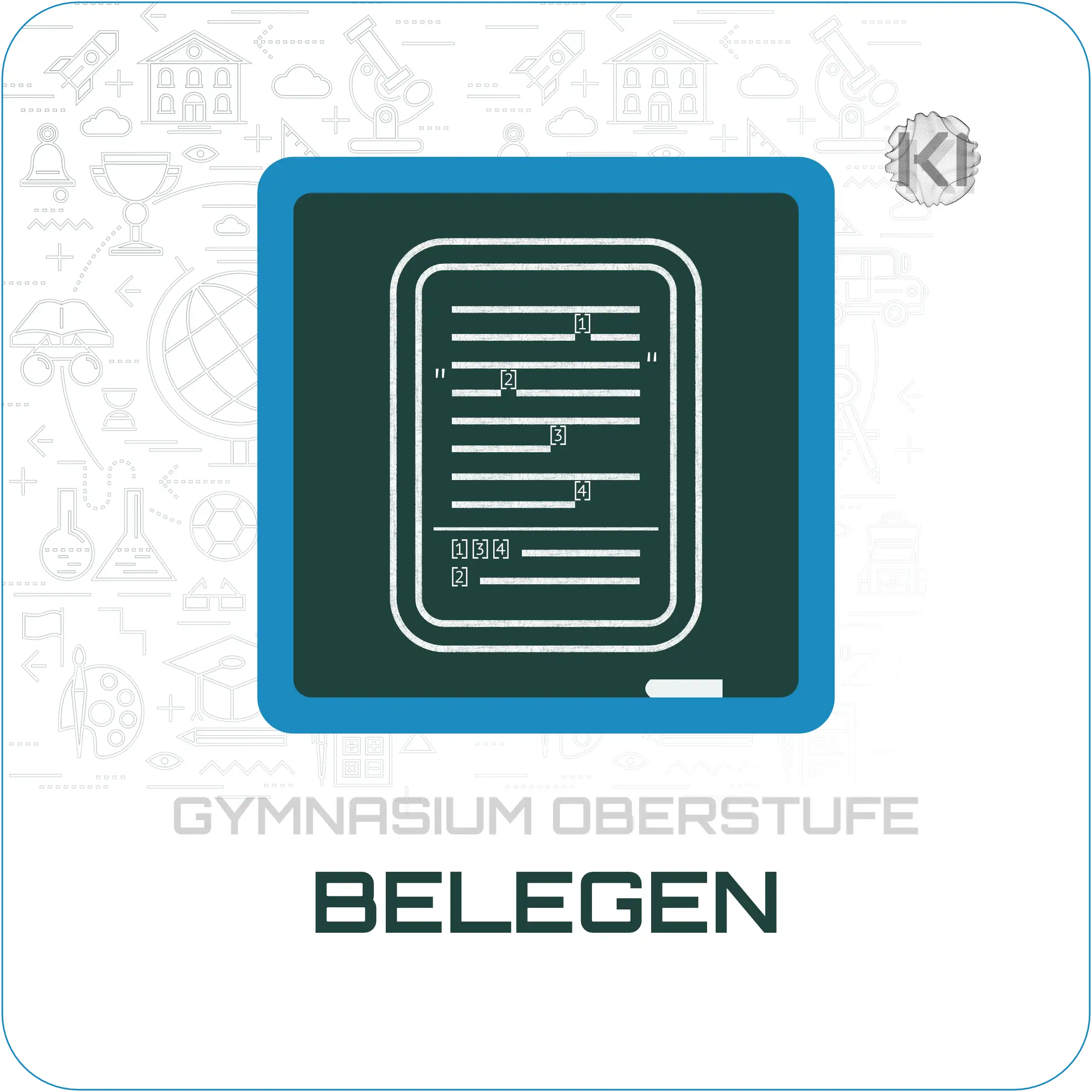 Gymnasium Oberstufe – Belegen: Dokument- und Markierungssymbole als Metapher für Recherche und Quellenarbeit