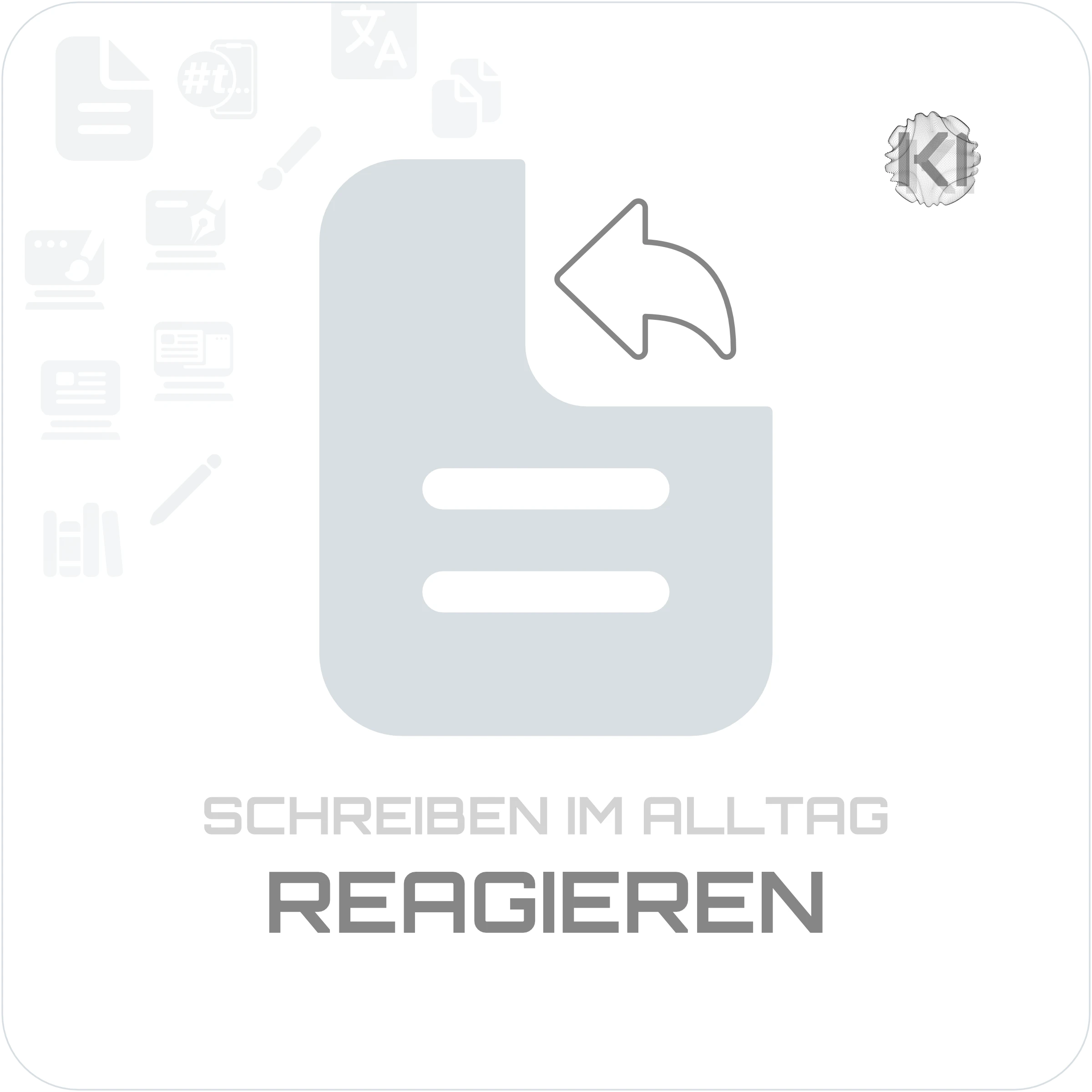 Texte – REAGIEREN: Dokument Blatt Symbol mit geknickter Ecke als Symbol für sachliche Stellungnahme und Gegendarstellung bei Vorwürfen