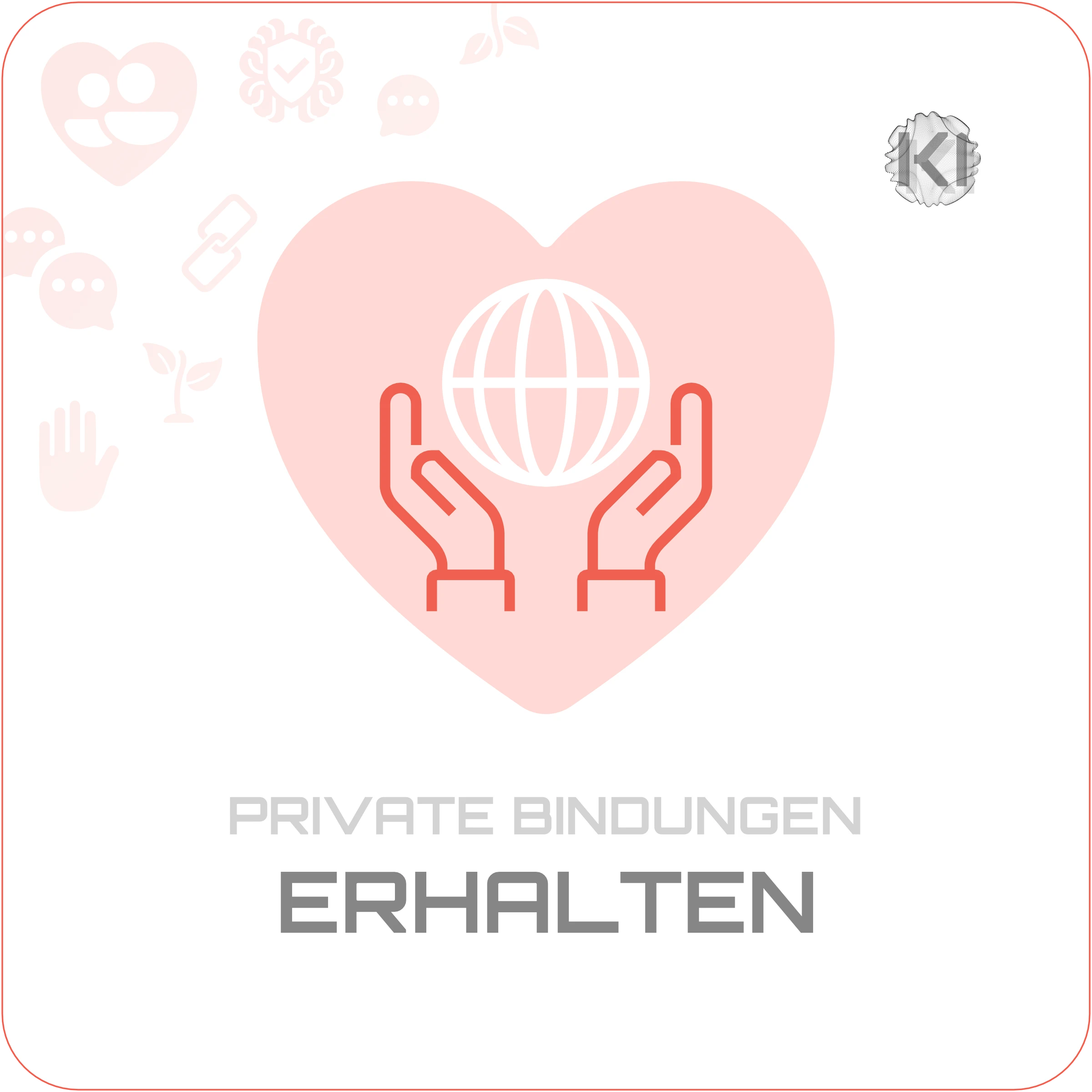 Privat – ERHALTEN: Herz mit zwei Personen als Symbol für beständige Freundschaft und familiären Zusammenhalt