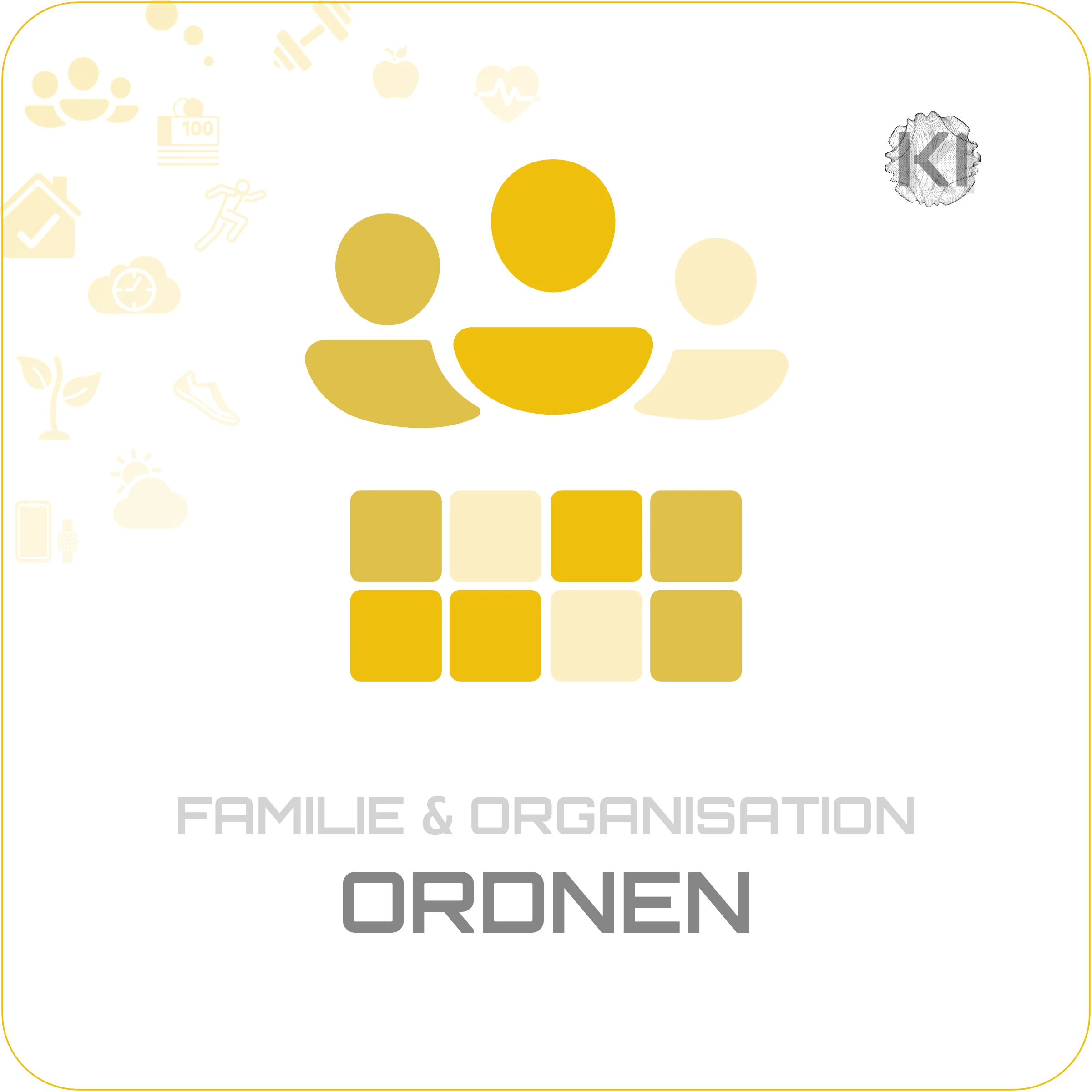 Alltag – ORDNEN: Persona-Icon als Symbol für verbindliche Tages- und Wochenstrukturen im Familienleben
