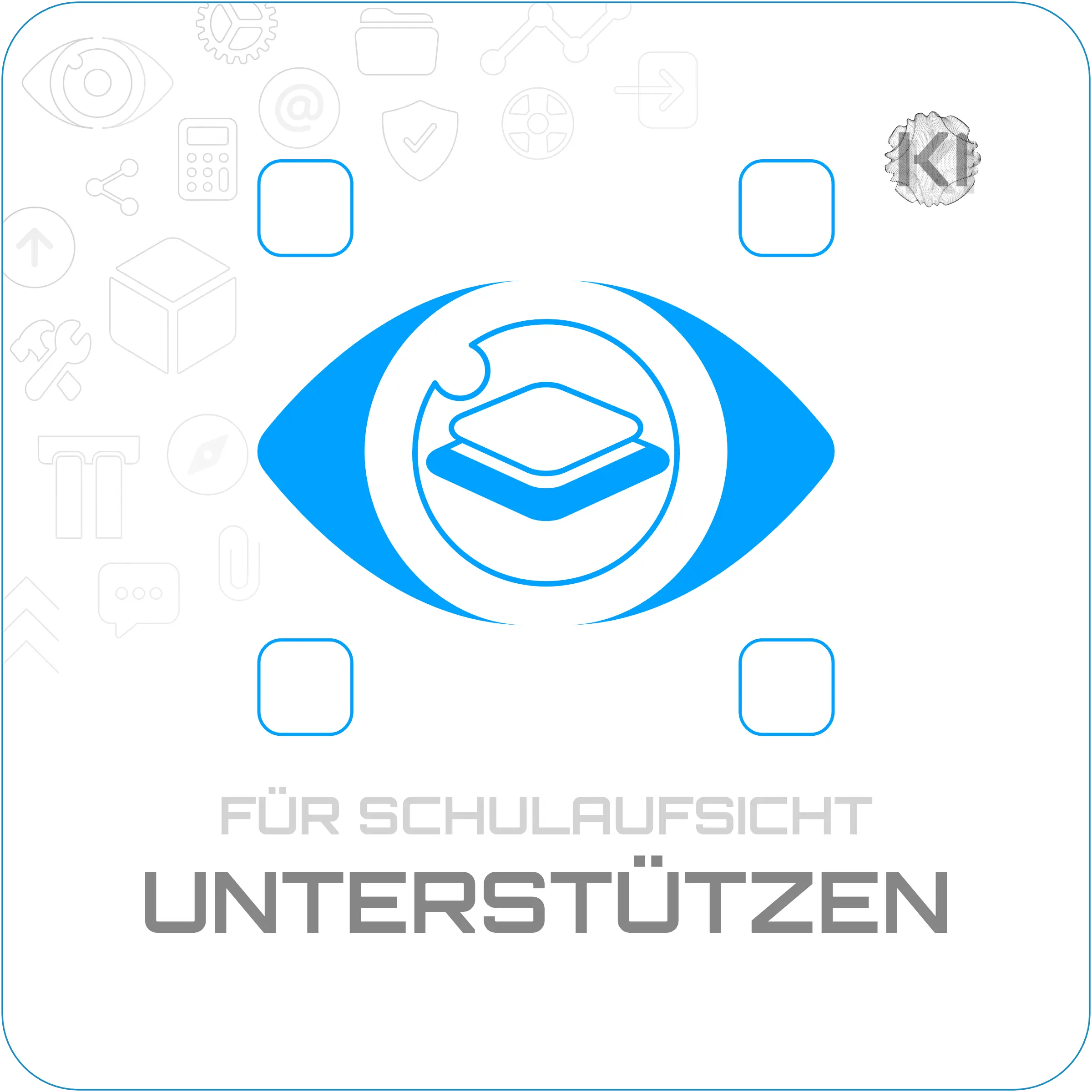 Für Schulaufsicht – Unterstützen: Zwei Flächenelemente als Metapher für Beratung und Qualitätsentwicklung.