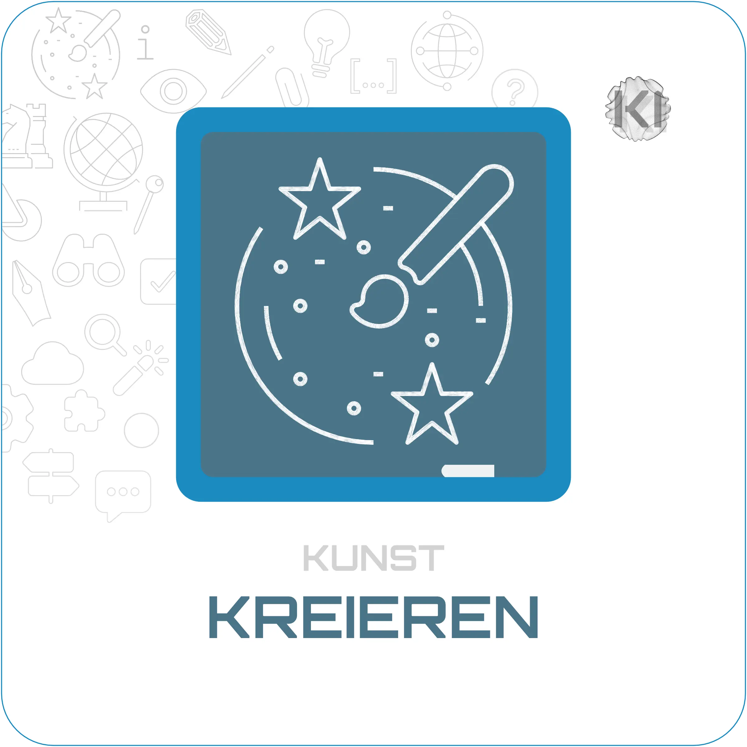 Schulfach – Kunst – Kreieren: Kreativsymbole als Metapher für künstlerische Ideen und Gestaltung