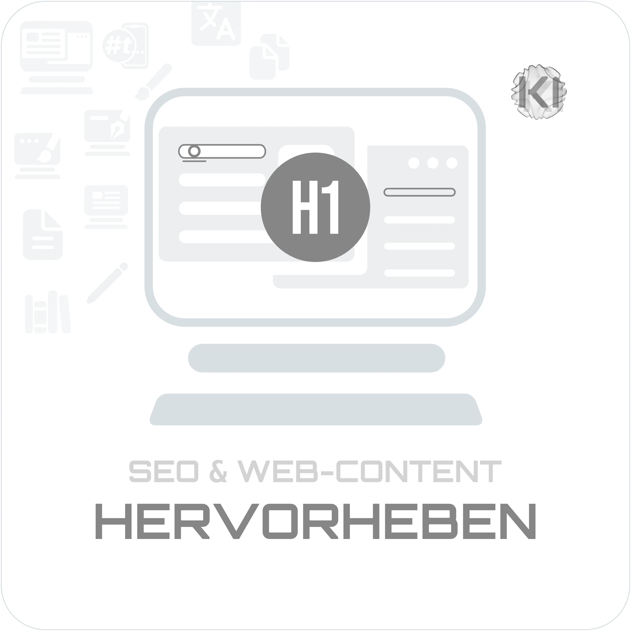 Texte – HERVORHEBEN: Dokument und Ordner am Bildschirm als Symbol für klare Überschriften und strukturierende Elemente im Text