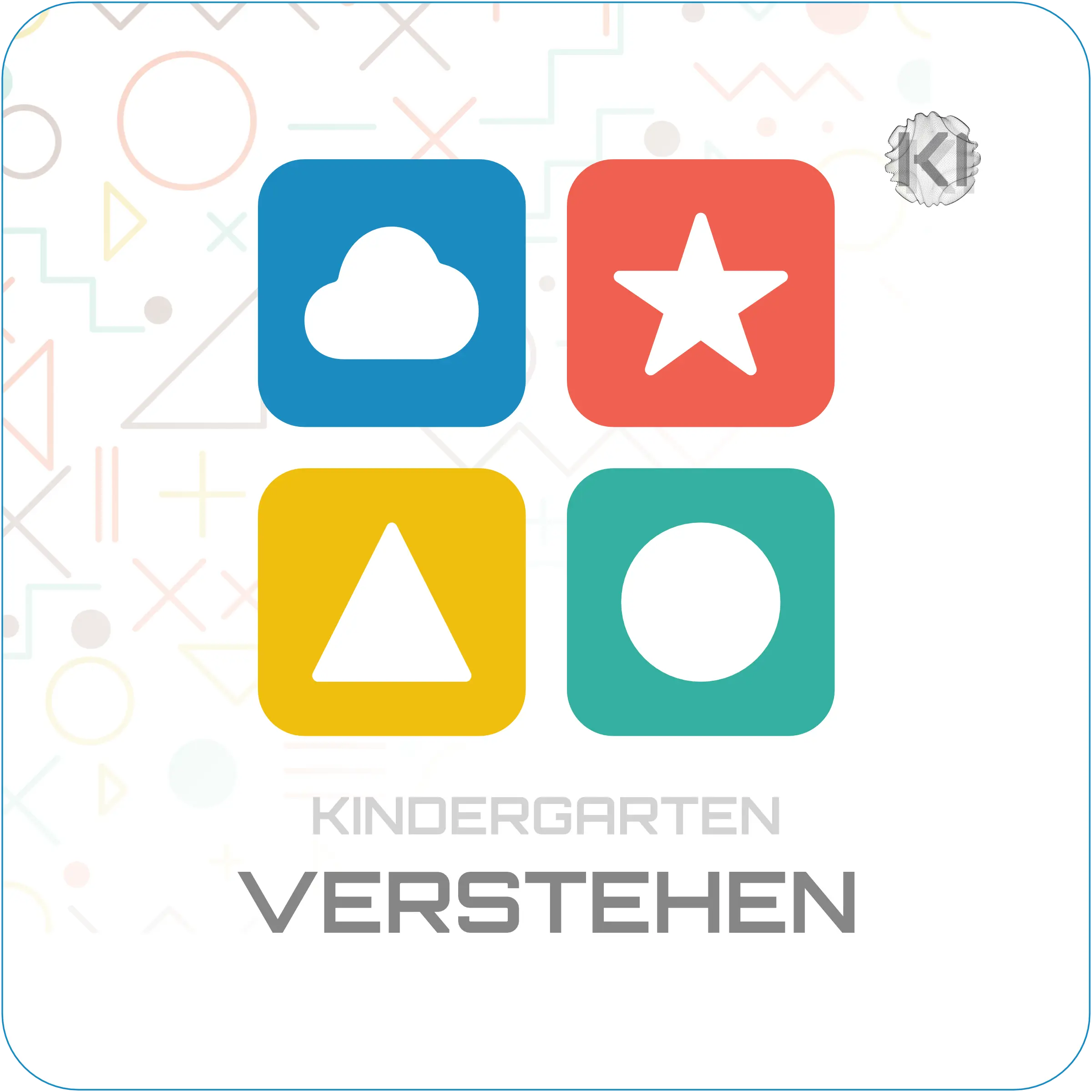 Kindergarten – Verstehen: geometrische Formen und Symbole stehen für Farben
