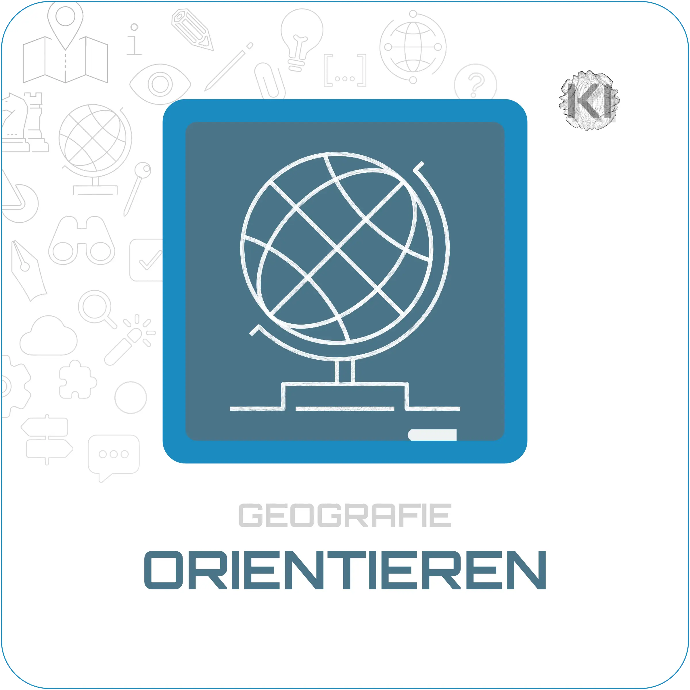 Schulfach – Geografie – Orientieren: Globus mit Koordinatenringen als Metapher für geografische Orientierung