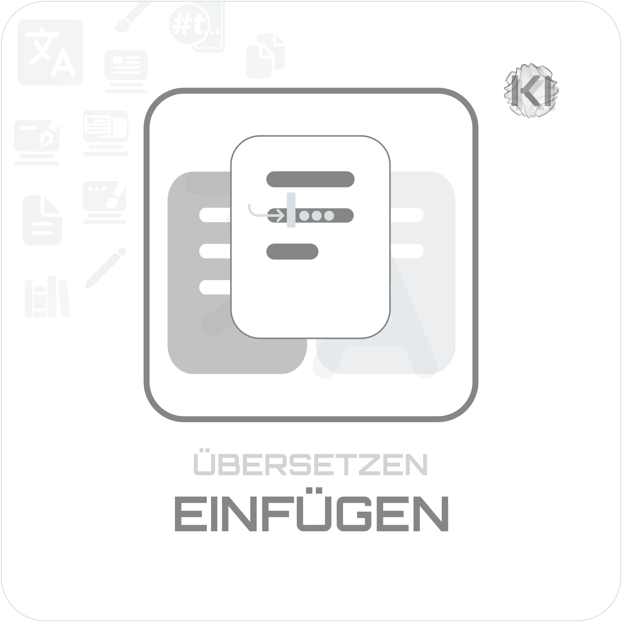 Texte – EINTRAGEN: Zeichen mit 文 und A als Symbol für korrektes Ausfüllen und Verständnis fremdsprachiger Angaben