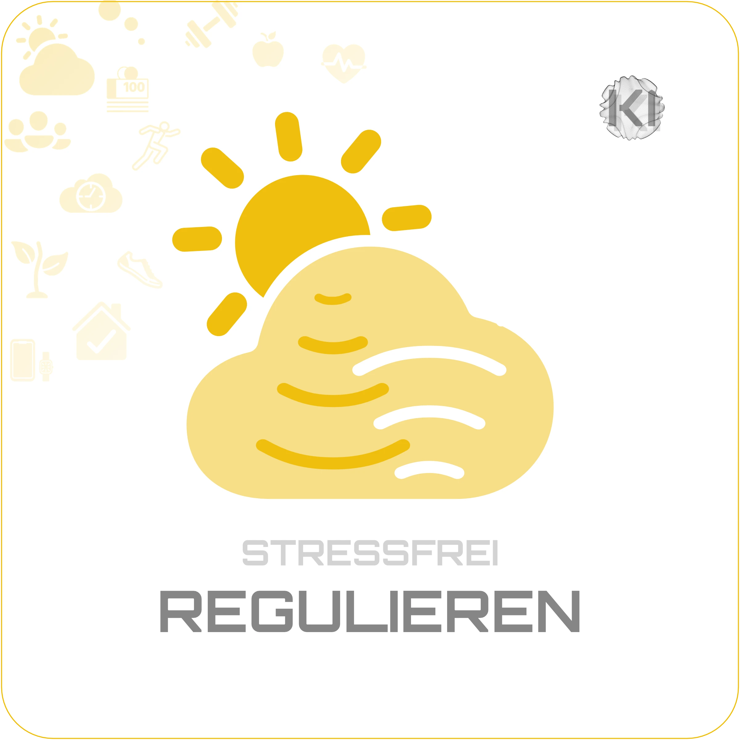 Alltag – REGULIEREN: Sonne und Wolke als Symbol für bewusste Atmung im Alltag zur Stabilisierung in akuten Belastungssituationen