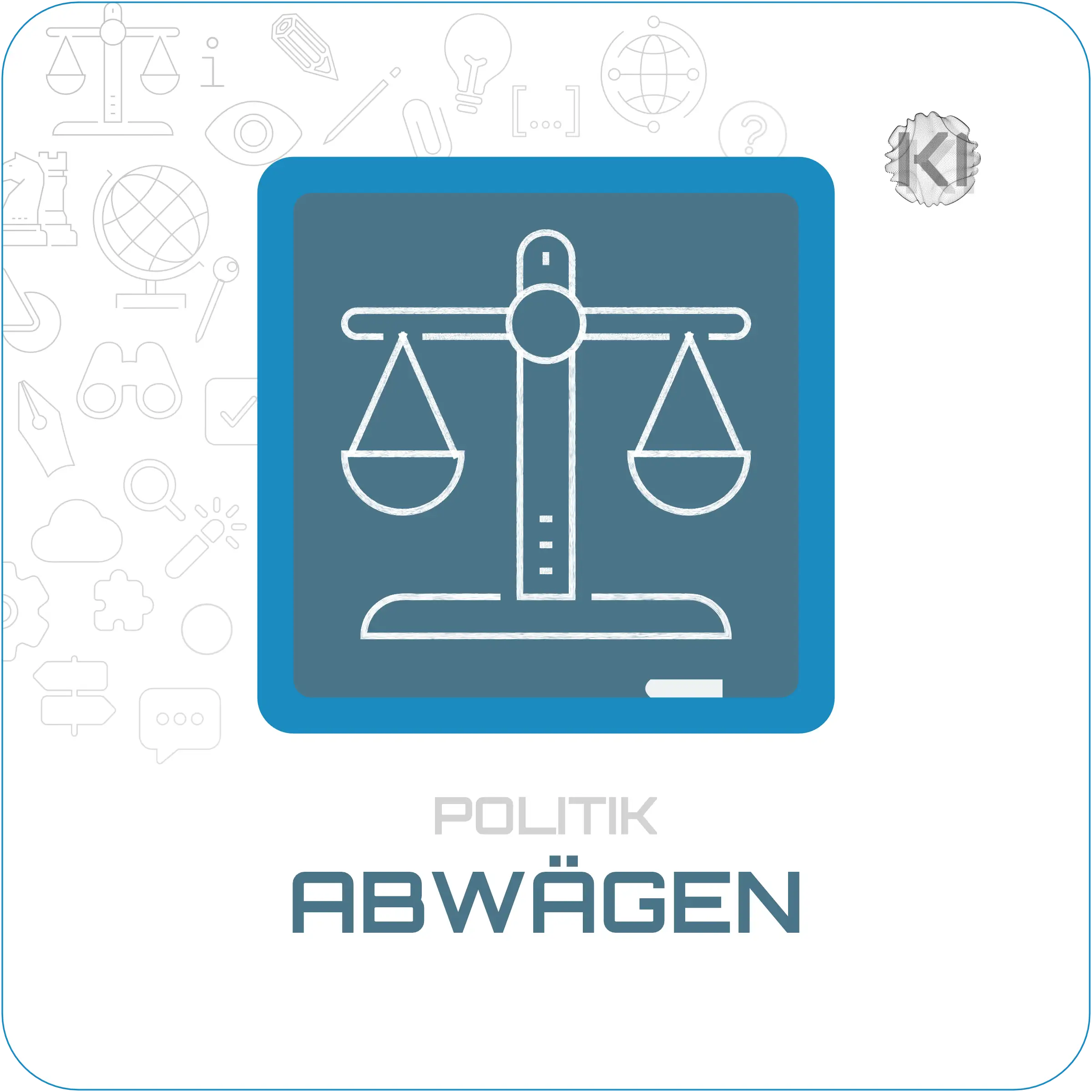 Schulfach – Politik – Abwägen: Waage-Symbol als Metapher für politische Urteilsbildung