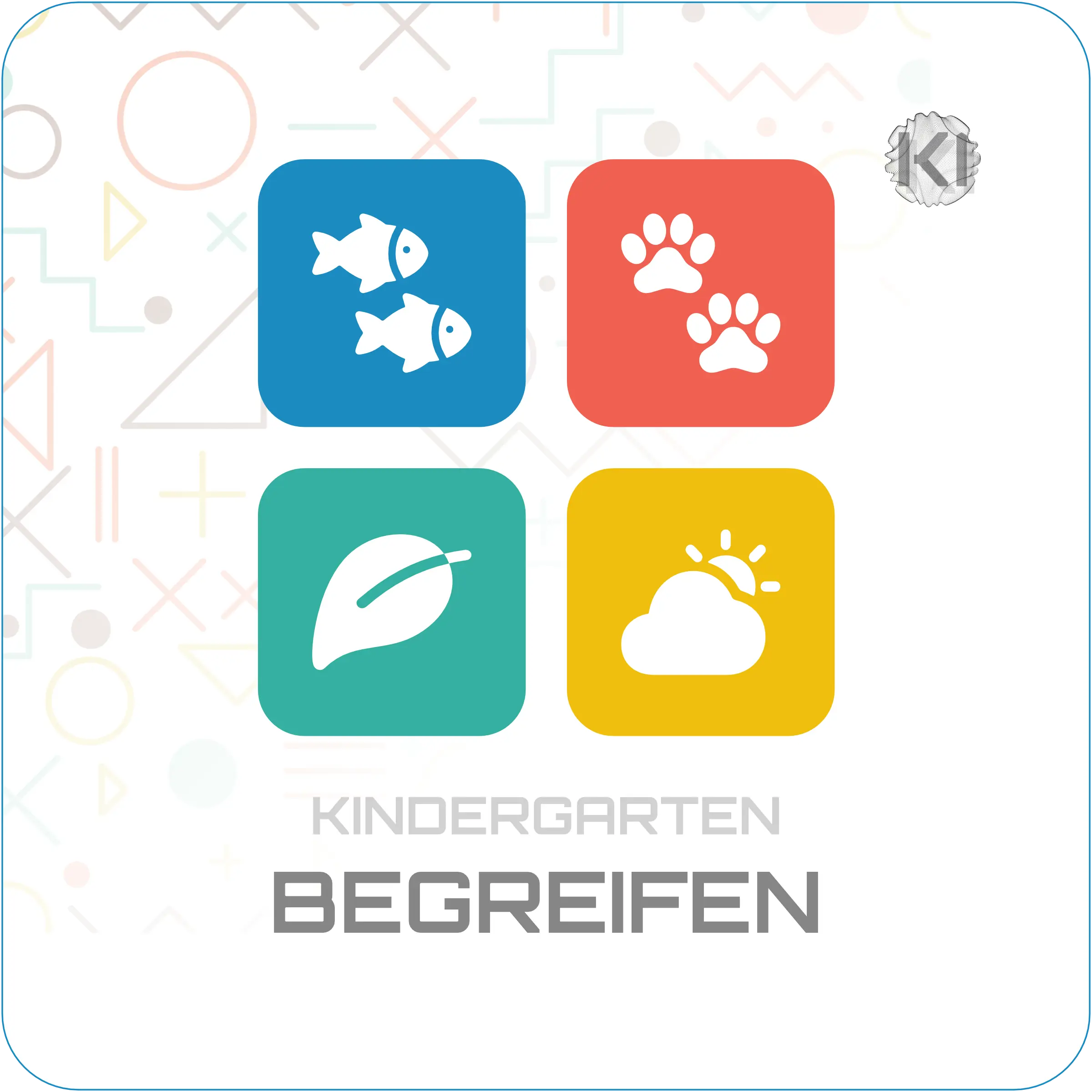 Kindergarten – Begreifen: Tier- und Natursymbole stehen für Umwelt