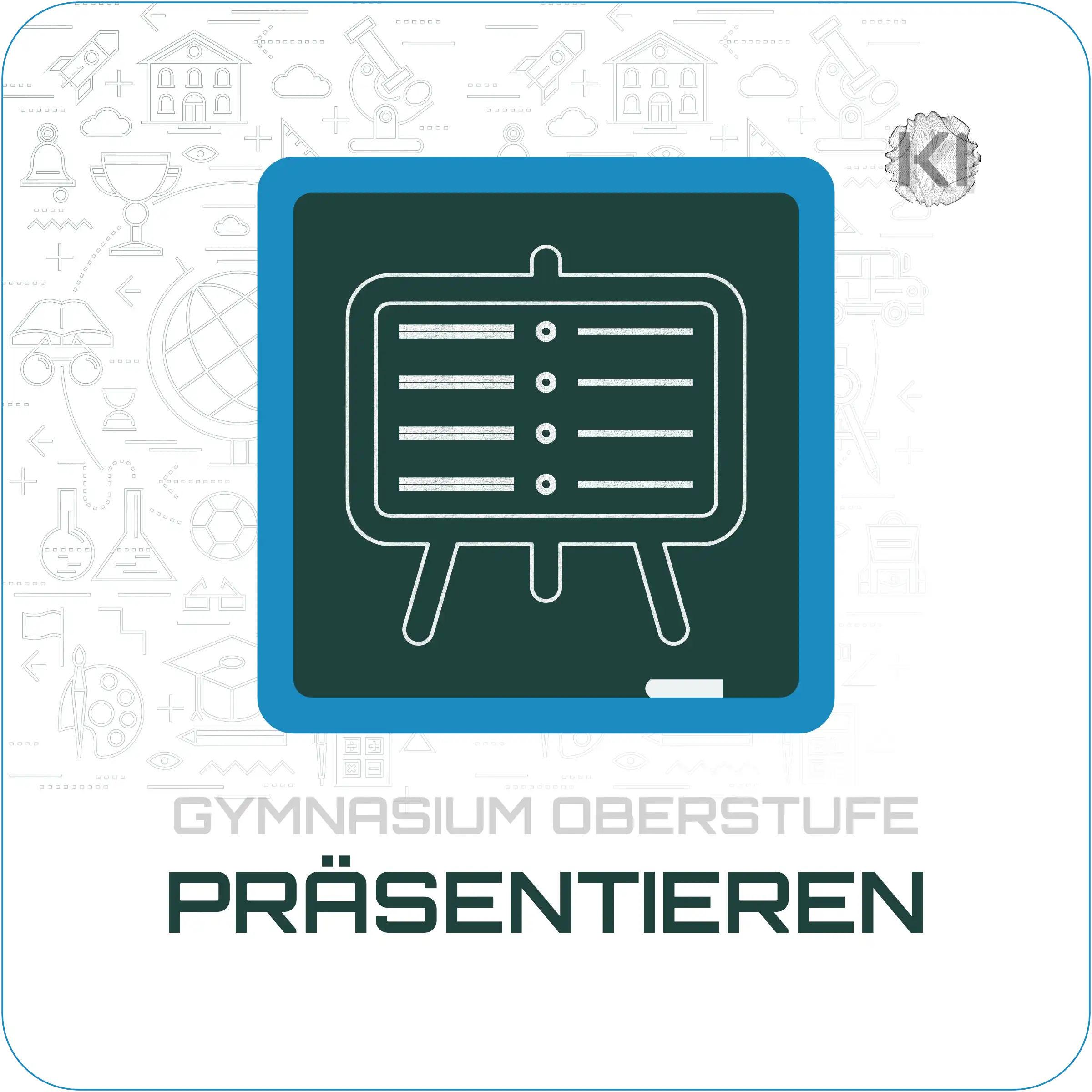 Gymnasium Oberstufe – Präsentieren: Vortrags- und Symbolgrafiken als Metapher für Präsentationen und Prüfungen