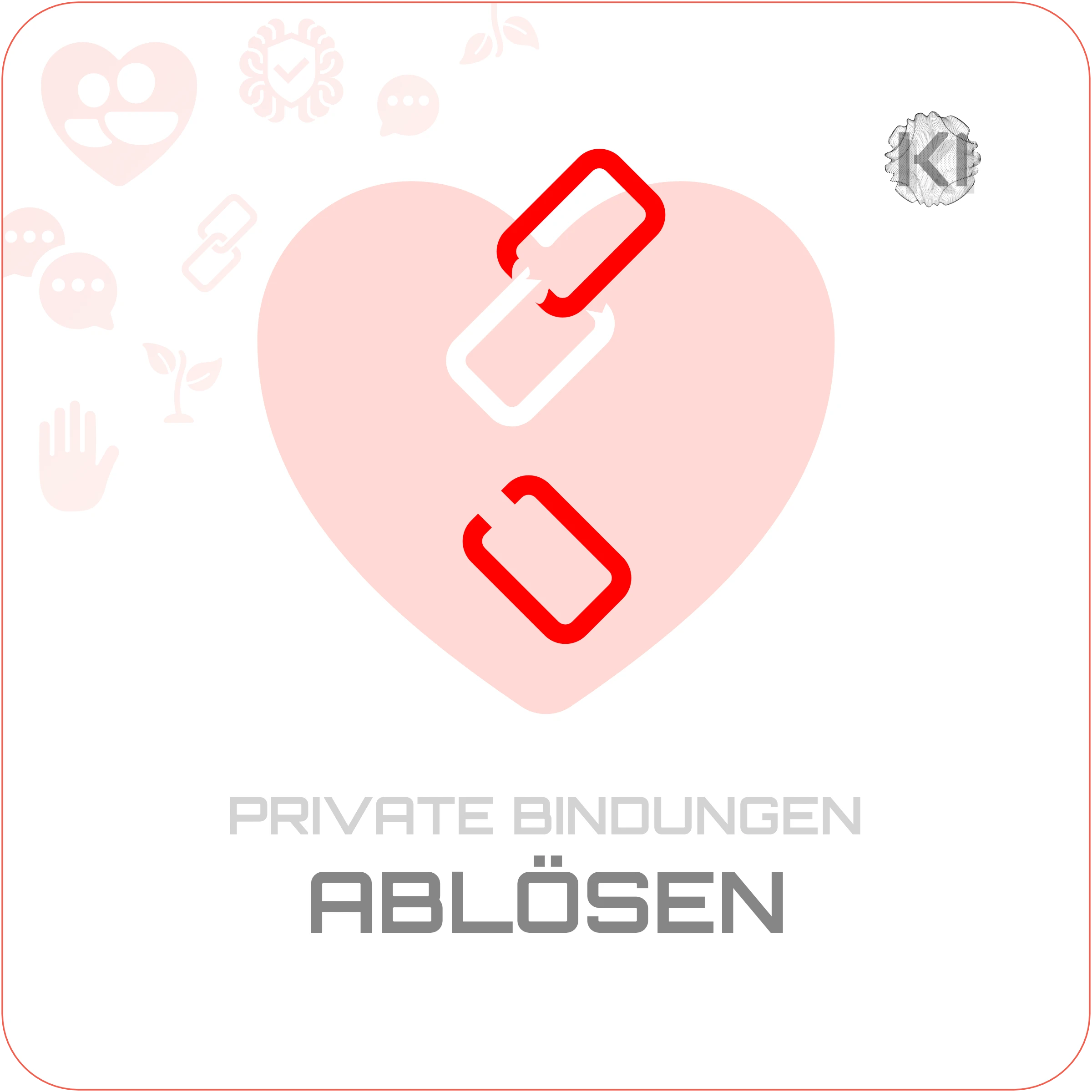 Privat – ABLÖSEN: Herz mit zwei Personen als Symbol für das Erkennen und Lösen ungesunder Beziehungen